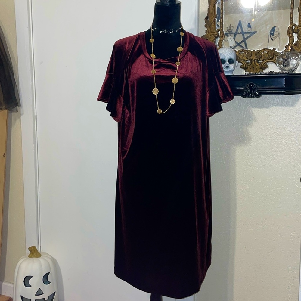 Burgundy Velvet dress